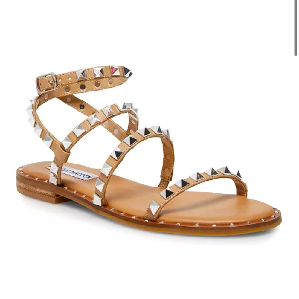 Steve Madden Women's Travel Rock Stud Flat Sandals